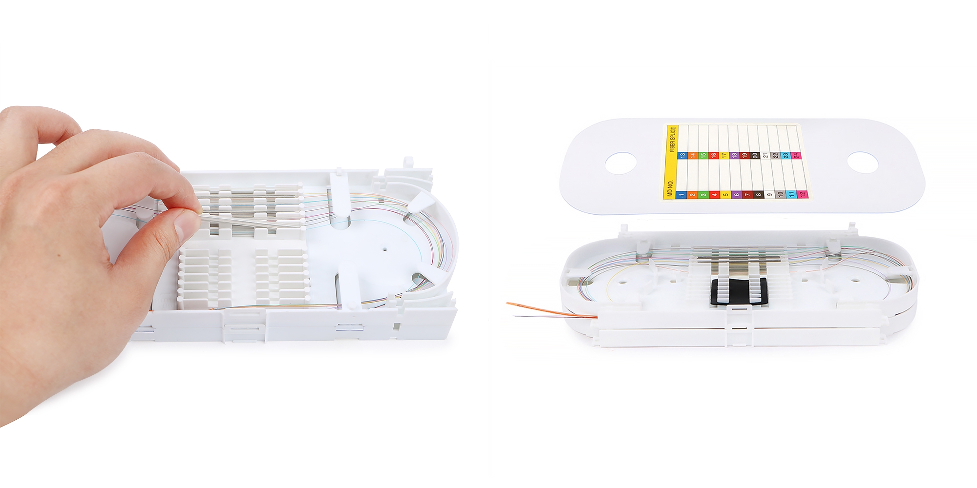 How to Management the Optical Fiber after Splicing(1) كيفية إدارة الألياف الضوئية بعد الربط (1)