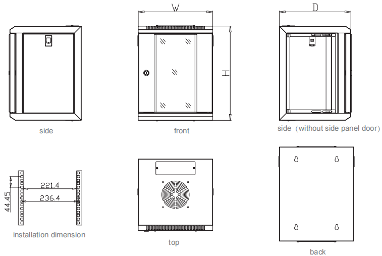 FCST04405 Wall Mount Rack (3) FCST04405 جدار جبل الرف (3)