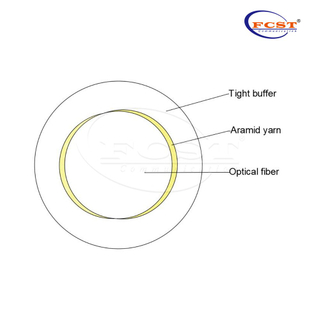 FCST-UV الألياف العازلة الضيقة المعالجة 0.35 مم ± 0.02 مم