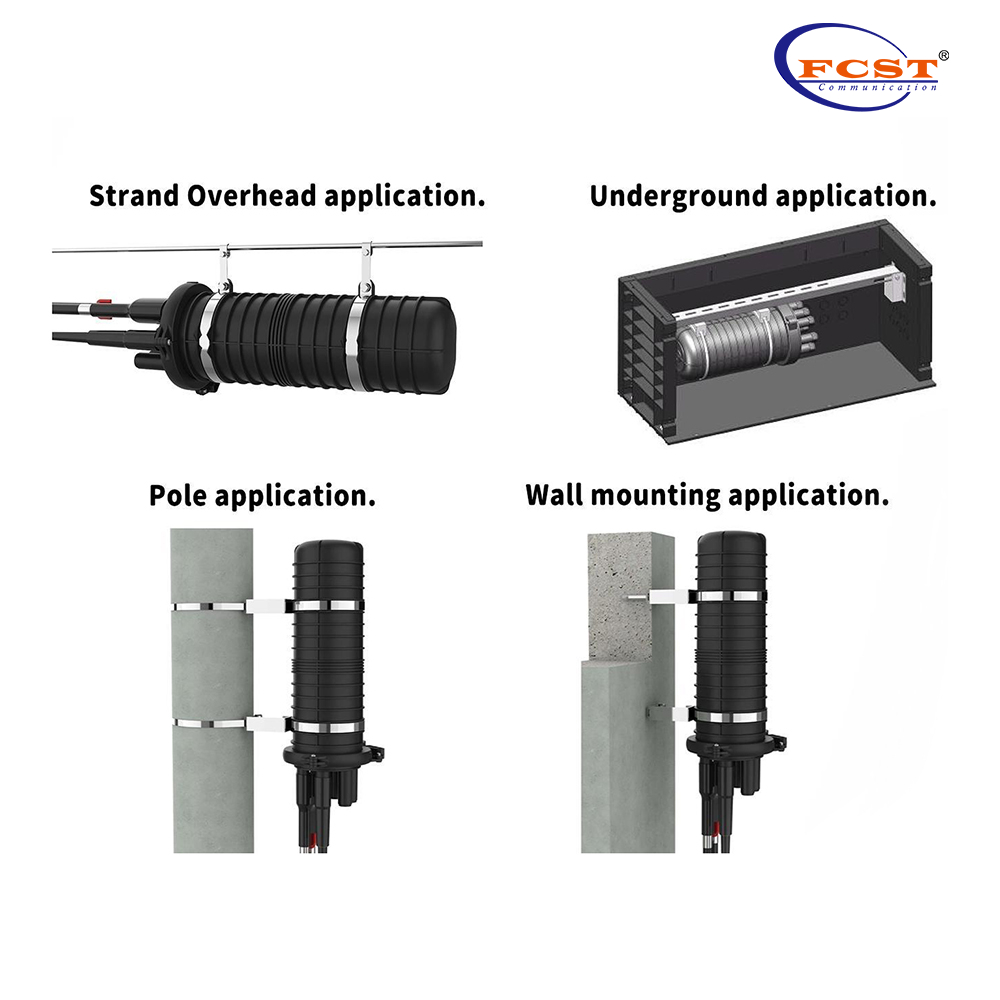 IP68 قاعدة الألياف الضوئية المثبتة على الحائط والمثبتة على القطب لتوزيع الألياف البصرية