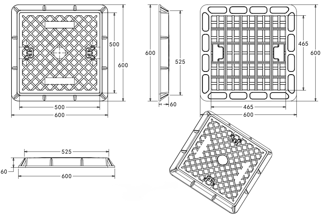 A15 غطاء فتحة وإطار