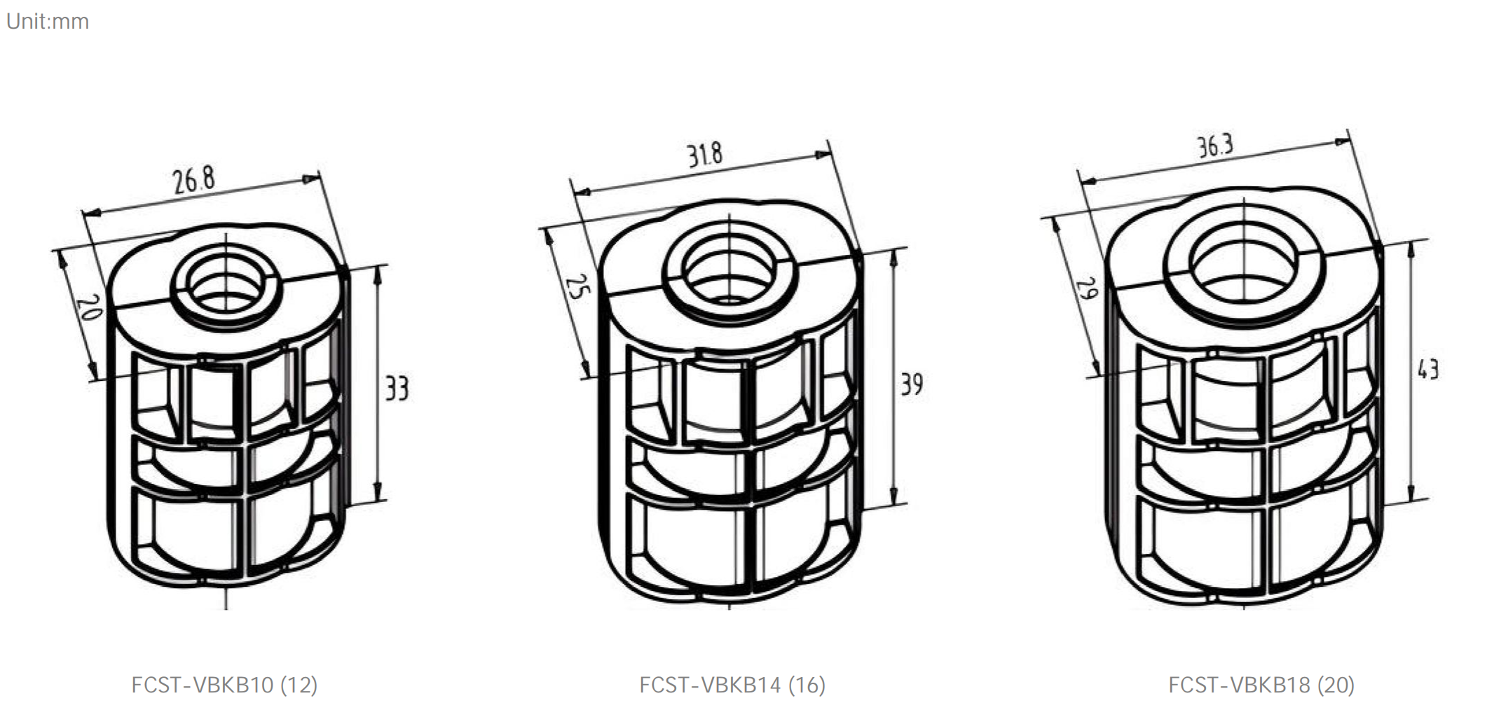 10 ملم موصلات مقسمة لقناة الختم