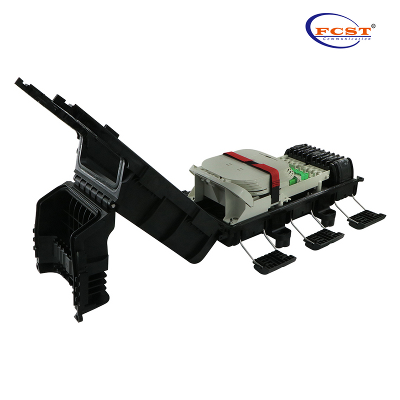 FCST01135 PP المواد IP67 إغلاق محطة الوصول إلى الألياف لكابل التغذية وكابل الإسقاط