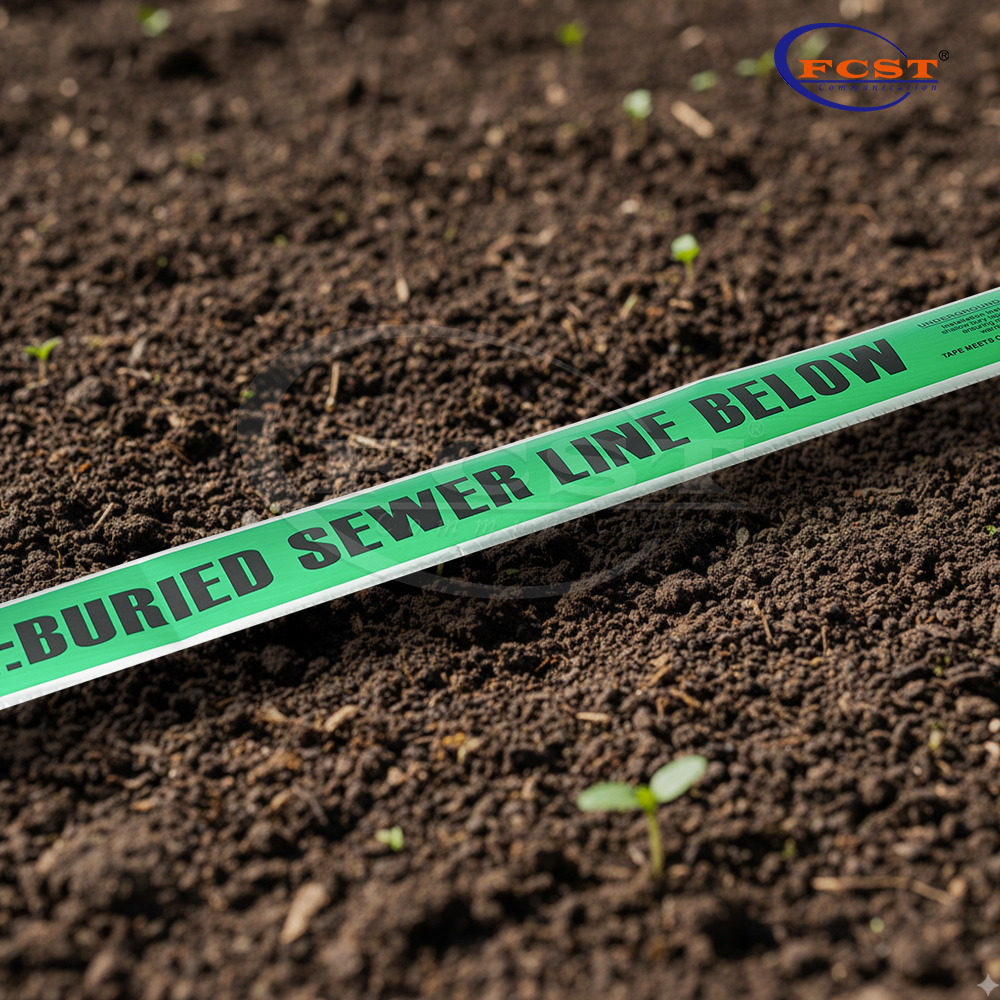 FCST-DWT شريط تحذير قابل للاكتشاف للمرافق المدفونة