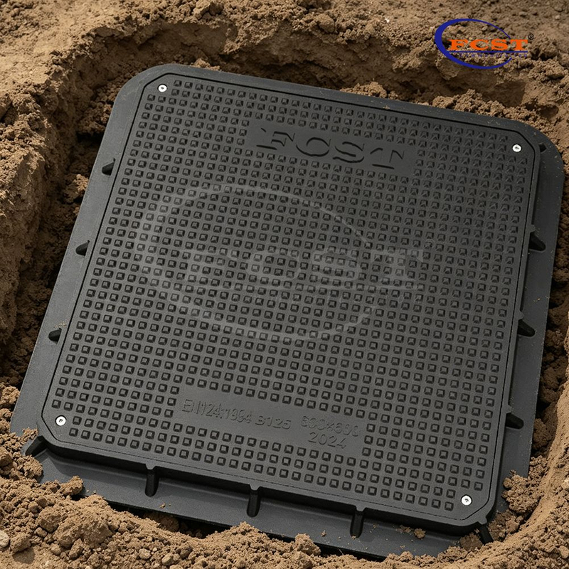FCST-B125&C250-SMC05 SMC فتحة واضحة 600 * 600 مم غطاء وإطار فتحة مربعة