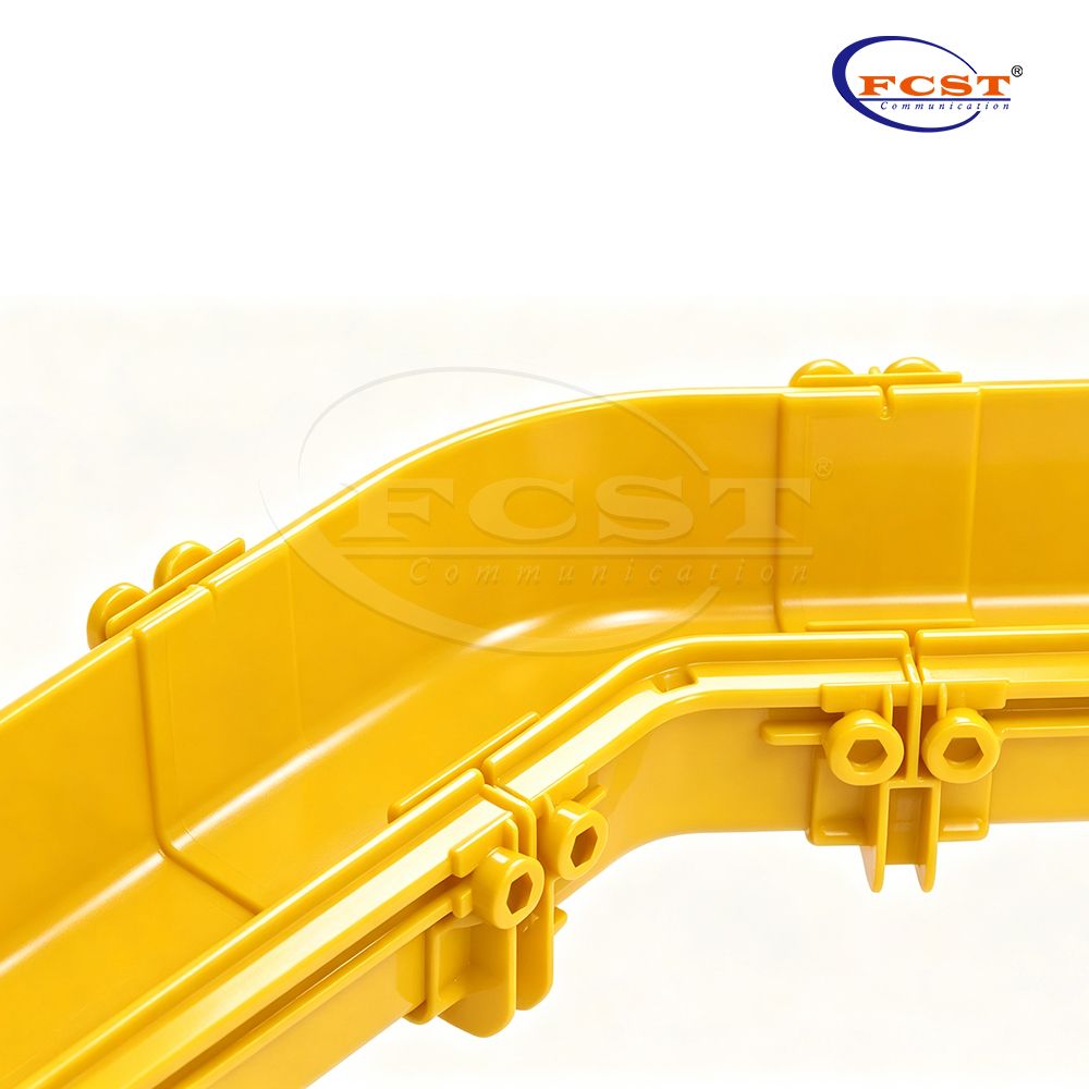 FCST-CR120-ELB45 كوع أفقي 45° 120 مم لقناة الألياف