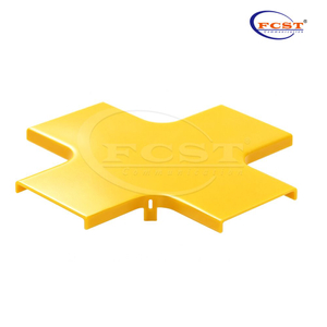 FCST-CR120-CRS-CVR لوحة غطاء قناة ألياف أفقية ذات 4 اتجاهات مقاس 120 مم
